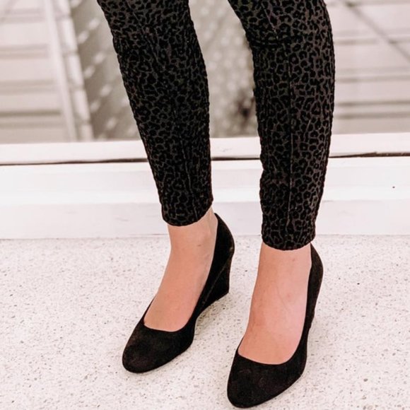 Women's Dot Round Toe Wedge Pumps - A New Day™ - Picture 3 of 3